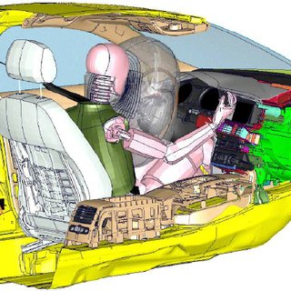 Finite Element crash model with belted male dummy Medical and Biomedical Abaqus, Ansys Fluent, Star-ccm+, Ls-dyna, Matlab