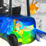 HVAC vehicle car blower heater engine cooling Thermal heat transfer simulation Modeling aerodynamic FEA CFD MSC Cradle Star-ccm Siemens Ansys Fluent Abaqus