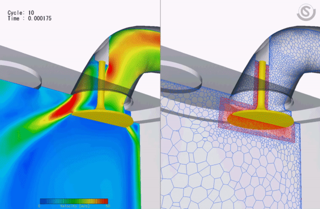 cfd dynamic mesh valve MSC Cradle siemens star-ccm+ ansys fluent abaqus ls-dyna CFD Simulation Reacting Flows Combustion Engine Gas Turbine
