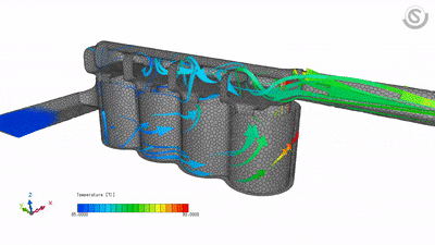 Detailed cooling water 3D analysis incorporated in the 1D system model GT-Power MSC Cradle